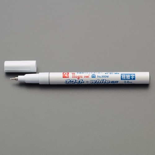 エスコ EA765MJ-240B 白/極細 マジックインキ(10本) 1本 （ご注文単位1本）【直送品】