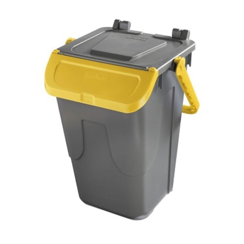 エスコ EA995CB-34 35L ダストボックス(フタロック付/黄) 1台 （ご注文単位1台）【直送品】