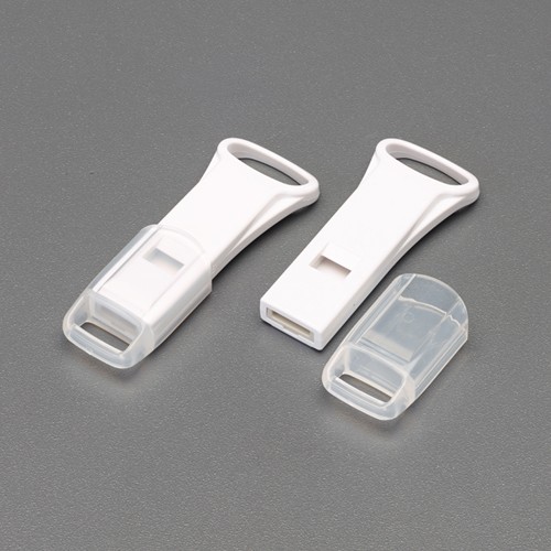 エスコ EA916XK-5 48x20x8mm超薄型ホイッスル(白/キャップ付/10個) 1袋 （ご注文単位1袋）【直送品】