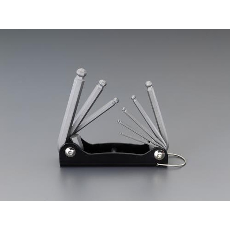 エスコ EA573VP-11 2.5-10mm/8本組［BallHex]キーレンチ(折畳式) 1個（ご注文単位1個）【直送品】