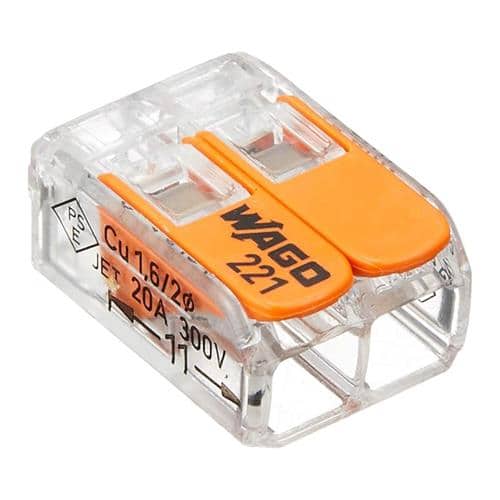 エスコ EA538WA-11 差込形電線コネクター(2極/10個) 1束 （ご注文単位1束）【直送品】