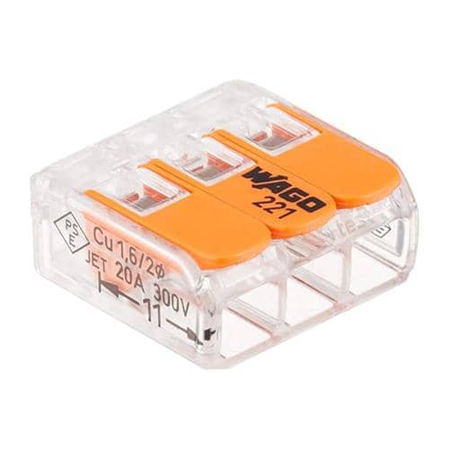 エスコ EA538WA-12 差込形電線コネクター(3極/8個) 1束 （ご注文単位1束）【直送品】