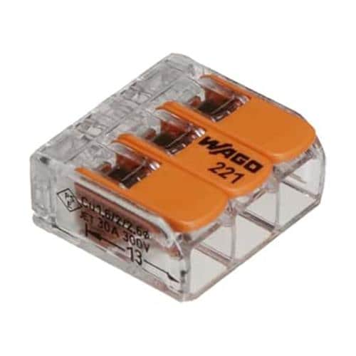 エスコ EA538WA-17 差込形電線コネクター(3極/8個) 1束 （ご注文単位1束）【直送品】