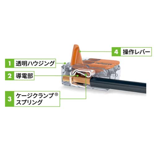 エスコ EA538WA-17 差込形電線コネクター(3極/8個) 1束 (ご注文単位1束)【直送品】