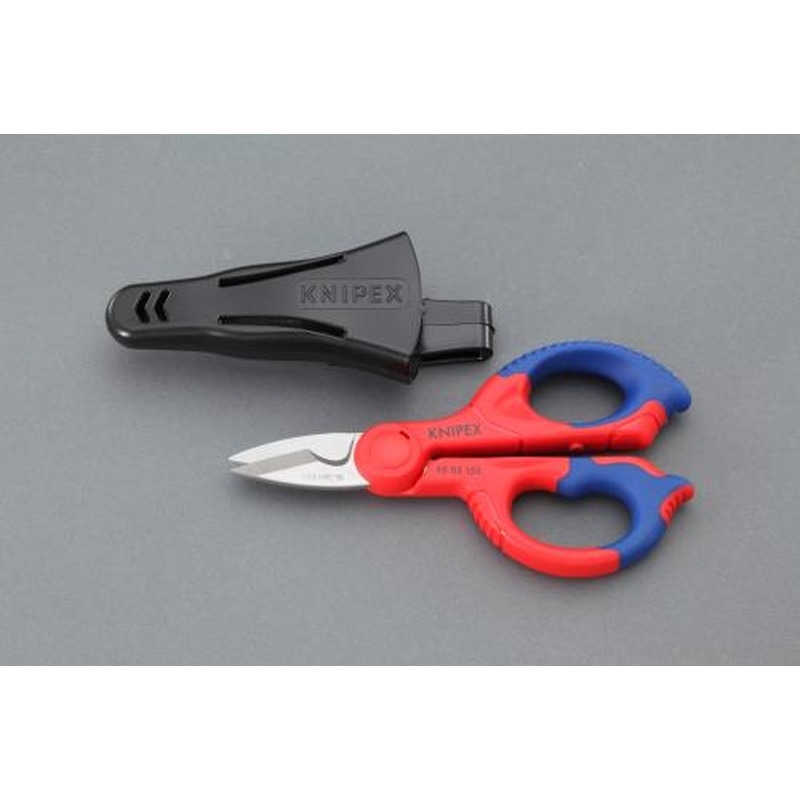 エスコ EA540E-25 155mmはさみ・電工用(ステンレス製/ケース付) 1個（ご注文単位1個）【直送品】