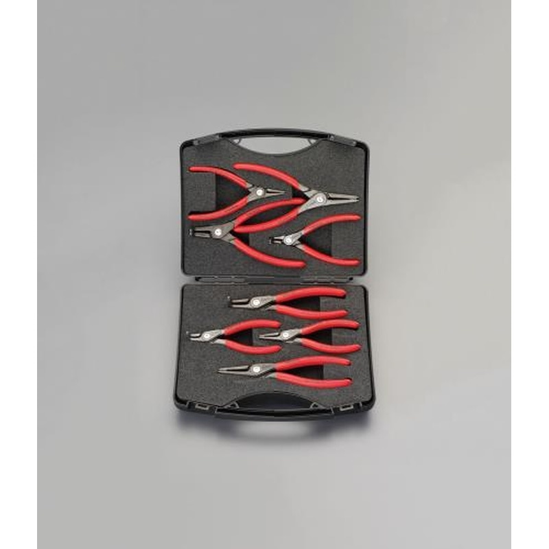 エスコ EA590-14 8本組スナップリングプライヤー(ケース入) 1個（ご注文単位1個）【直送品】