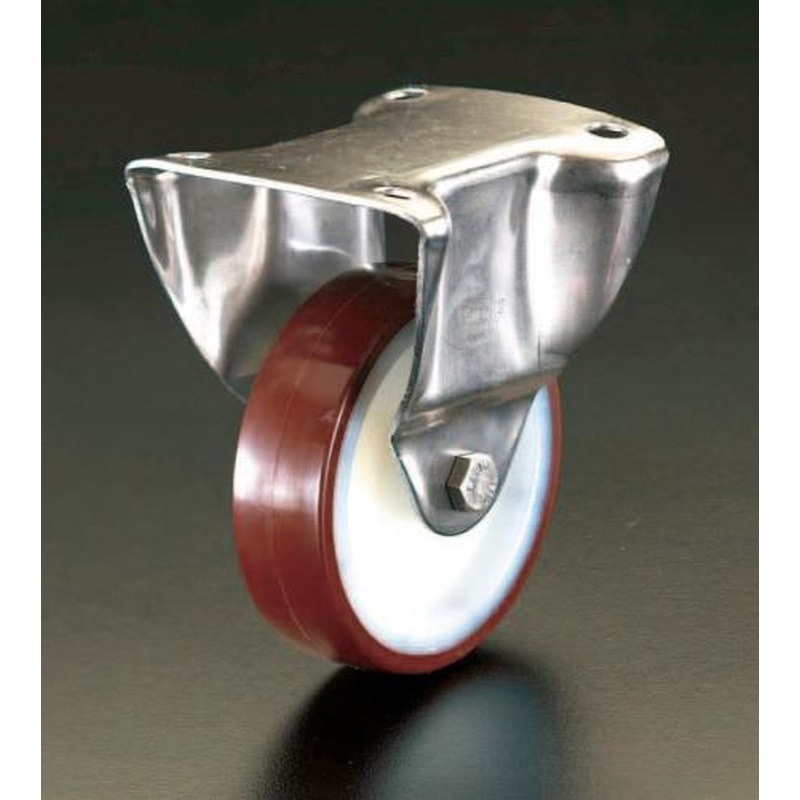 エスコ EA986LG-75 75mmキャスター(固定金具・ステンレス製) 1個（ご注文単位1個）【直送品】