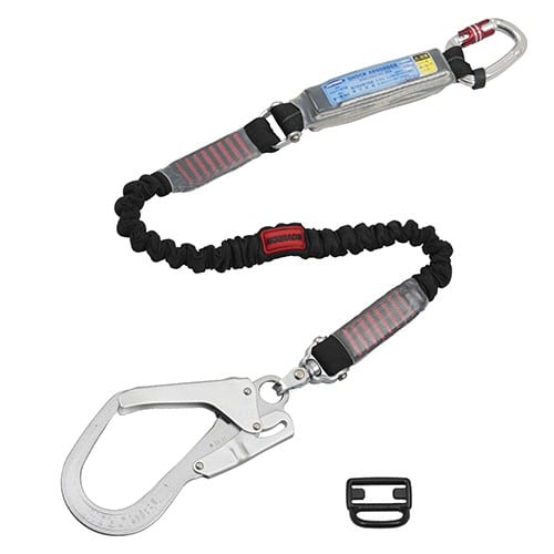 エスコ EA998FH-2 1600mm シングルランヤード(フルハーネス用/伸縮) 1個 （ご注文単位1個）【直送品】