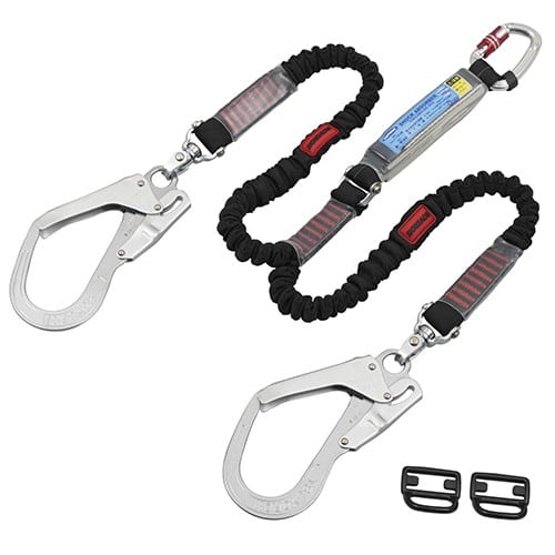 エスコ EA998FH-13 1600mm ツインランヤード(フルハーネス用/伸縮) 1個 （ご注文単位1個）【直送品】