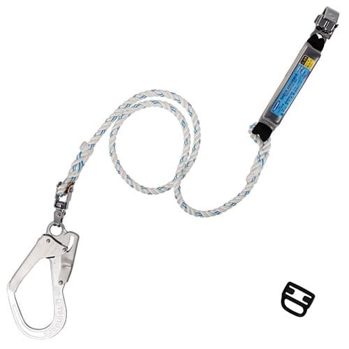 エスコ EA998FH-3 1600mm シングルランヤード(フルハーネス用/ロープ) 1個 （ご注文単位1個）【直送品】