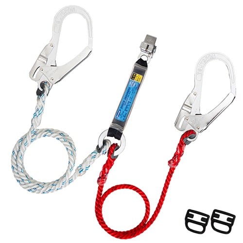 エスコ EA998FH-14 1650mm ツインランヤード(フルハーネス用/ロープ) 1個 （ご注文単位1個）【直送品】