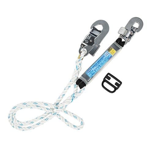 エスコ EA998FH-4 1550mm シングルランヤード(柱上作業・ハーネス用/ロープ) 1個 （ご注文単位1個）【直送品】