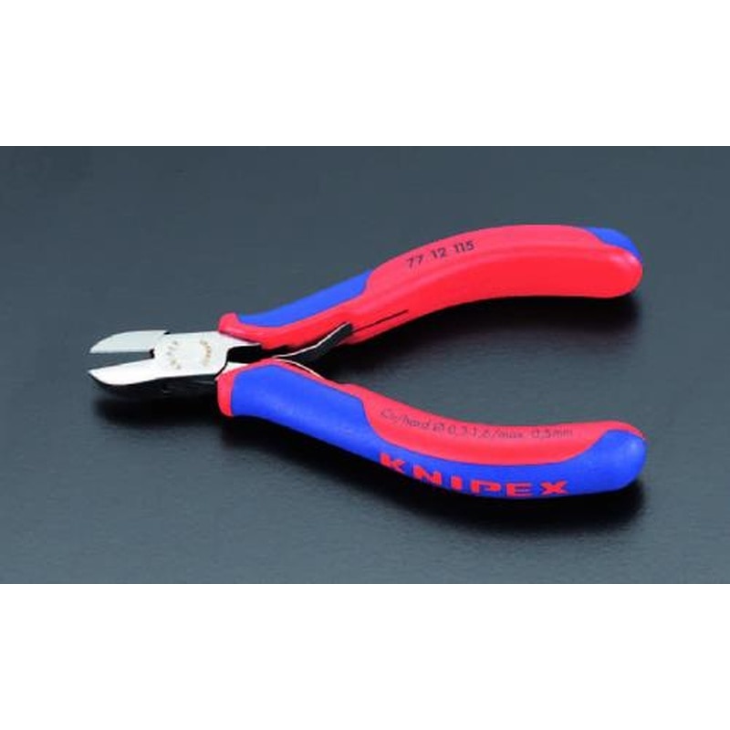 エスコ EA535KD-2 115mm精密用ニッパー(グリップ・バネ付/斜刃) 1個(ご注文単位1個)【直送品】