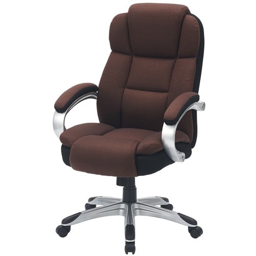 エスコ EA956XB-21A ビジネスチェアー(ブラウン) 1台 （ご注文単位1台）【直送品】