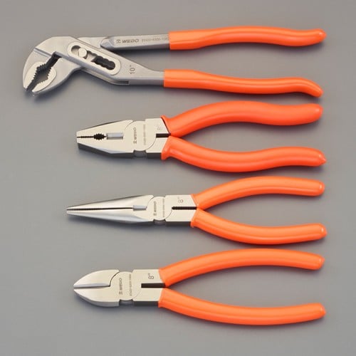 エスコ EA534BB-1 4本組 プライヤーセット(ステンレス製) 1セット （ご注文単位1セット）【直送品】