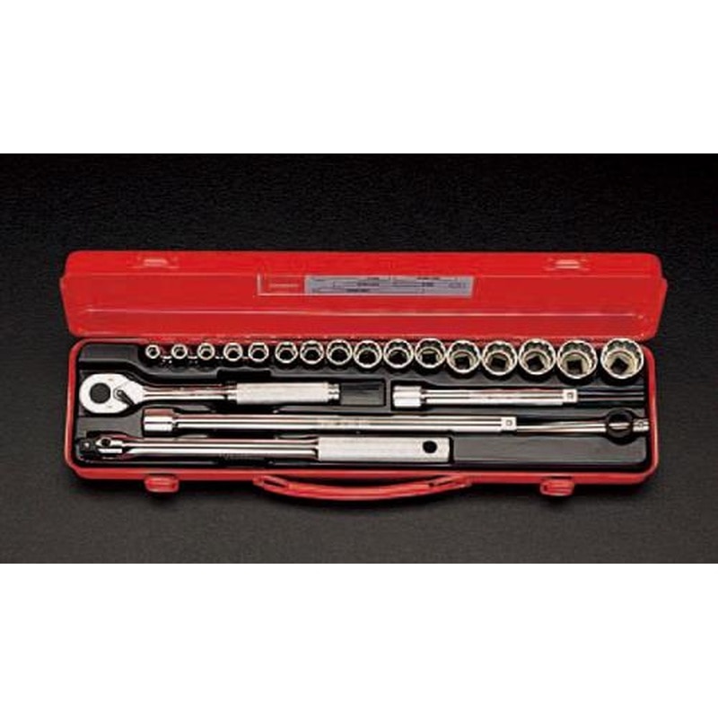 エスコ EA618B-4 3/8”DRソケットレンチセット 1個（ご注文単位1個）【直送品】