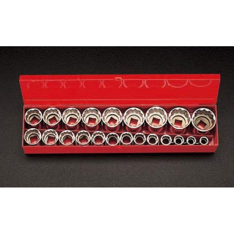 エスコ EA618C-22 1/2”DRソケットセット 1個（ご注文単位1個）【直送品】