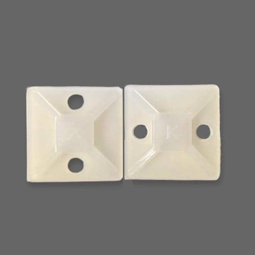 エスコ EA475EZ-22A 19.5X19.5mm結束バンド用ベース(粘着付/100個) 1袋 （ご注文単位1袋）【直送品】