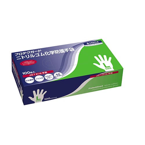 エスコ EA354BN-34 [L] 手袋(化学防護・ニトリルゴム/100枚) 1箱 （ご注文単位1箱）【直送品】