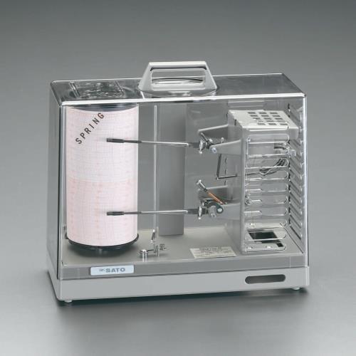 エスコ EA742TF 温湿度記録計[手巻式] 1台 （ご注文単位1台）【直送品】