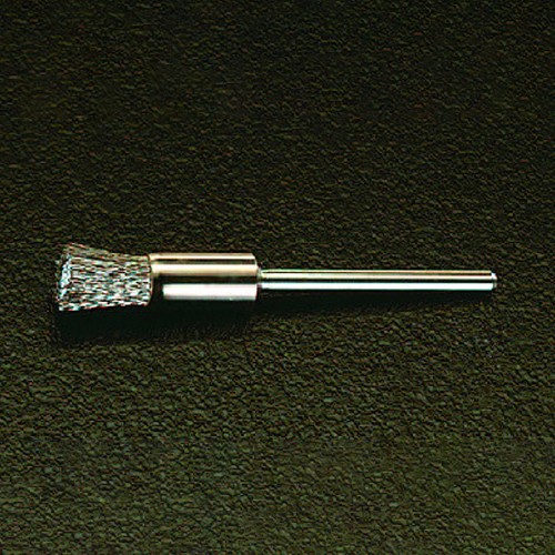 エスコ EA819AH-113 10mm /3.0mm軸 エンド型軸付ブラシ(ステンレス/10本) 1箱 （ご注文単位1箱）【直送品】