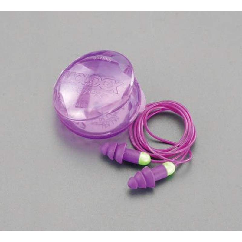 エスコ EA800VM-14 耳栓(コード付・ケース付) 1個(ご注文単位1個)【直送品】