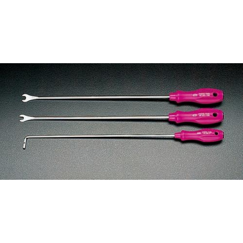 エスコ EA604CD 3本組ロングクリップツール(ストレート) 1個（ご注文単位1個）【直送品】