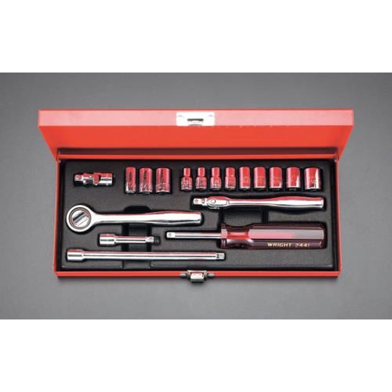 エスコ EA617AB-1 1/4”DR/18個組ソケットレンチ(インチサイズ) 1個（ご注文単位1個）【直送品】
