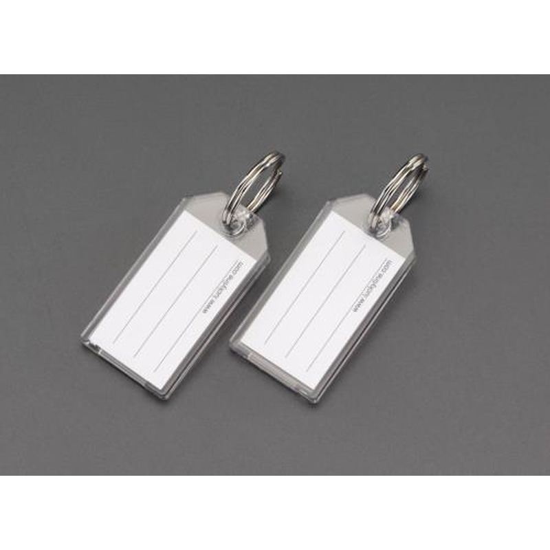 エスコ EA956VL-40 30x57mmネームタグ(クリアー/2個) 1個（ご注文単位1個）【直送品】