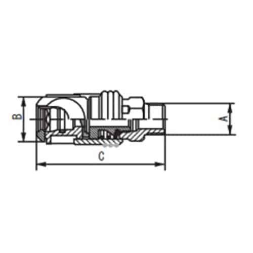 エスコ EA140RB-3A R 3/8雄ねじエアーカプラソケット(スイング式) 1個 （ご注文単位1個）【直送品】