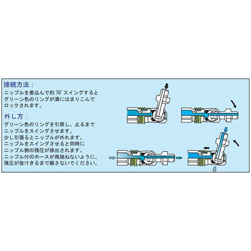 エスコ EA140RB-3A R 3/8雄ねじエアーカプラソケット(スイング式) 1個 （ご注文単位1個）【直送品】