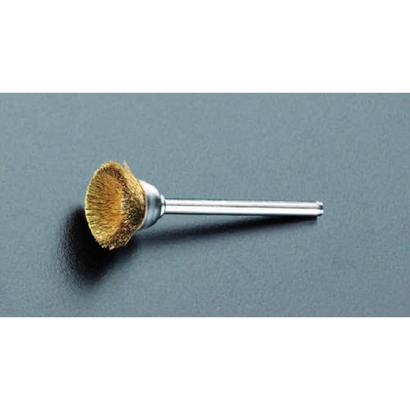 エスコ EA819AL-25 16mm/3.2mm軸カップ型軸付ブラシ(真鍮製) 1個（ご注文単位1個）【直送品】