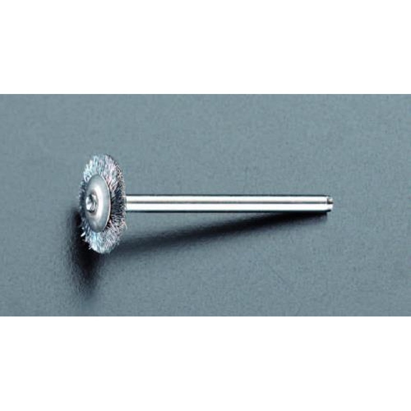 エスコ EA819AK-5 16mm/3.2mm軸軸付ブラシ(平型・スチール製) 1個（ご注文単位1個）【直送品】
