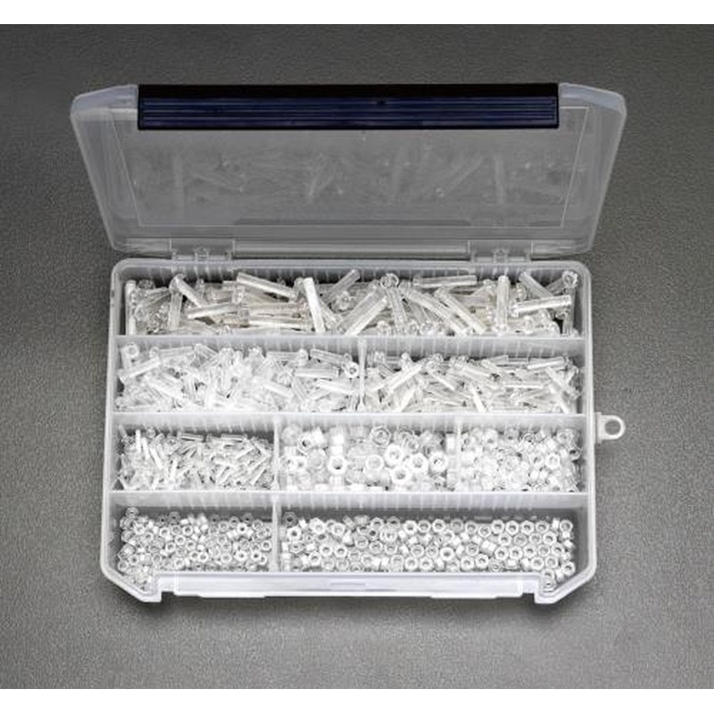 エスコ EA945AH M3-M6プラスチックねじセット(ポリカーボネート) 1個（ご注文単位1個）【直送品】