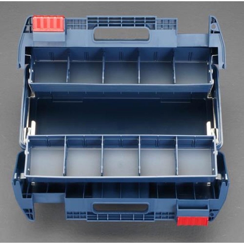 エスコ EA505KC-1 450x230x243mm工具箱(両開き/青) 1個(ご注文単位1個)【直送品】