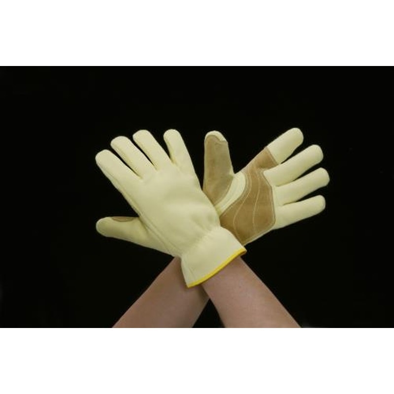 エスコ EA354KJ-2[フリー/250mm]手袋(耐切創/ケブラー・革補強) 1個（ご注文単位1個）【直送品】