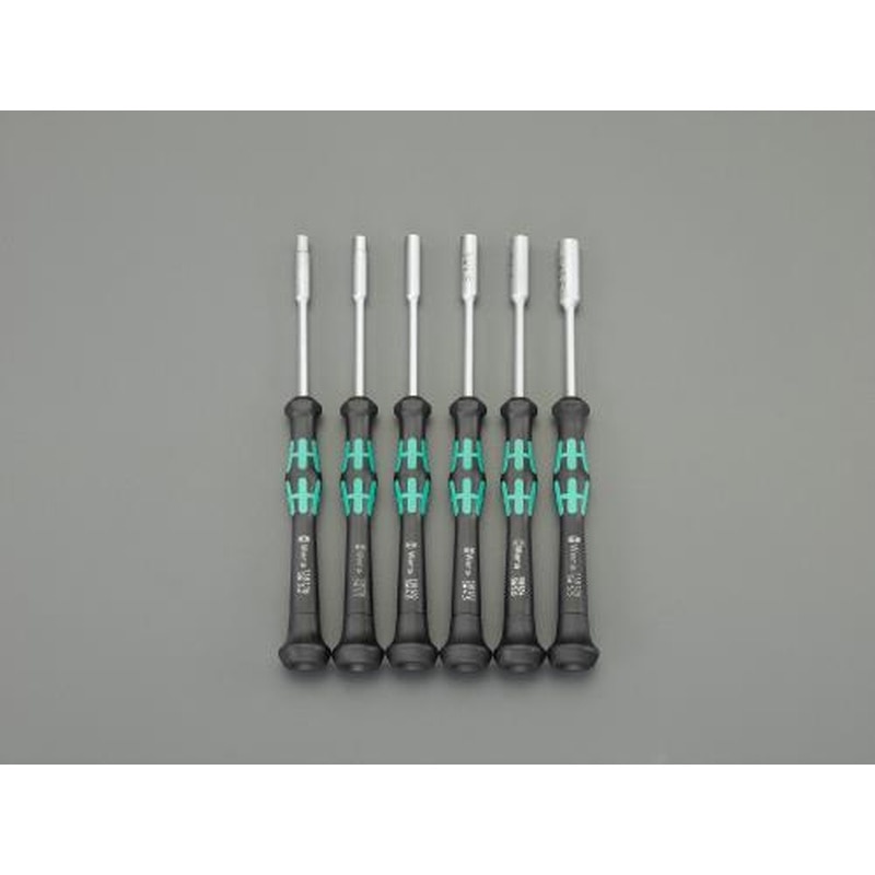 エスコ EA550MG-100 3.2-5.5mm/6本組［Nut]ドライバー(精密用) 1個（ご注文単位1個）【直送品】