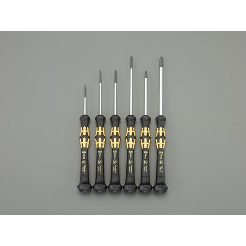 エスコ EA550MK-100 6本組［＋-]ドライバー(精密用・ESD) 1個（ご注文単位1個）【直送品】