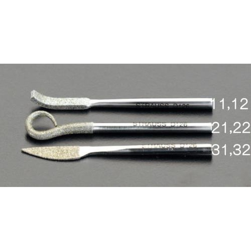 エスコ EA826VR-22 55mm/3.2mm軸ダイヤモンド鏝やすり(丸/#200) 1個（ご注文単位1個）【直送品】