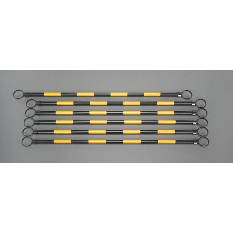 エスコ EA983FV-2 2.0mガードバー(黄/黒-6本) 1個（ご注文単位1個）【直送品】