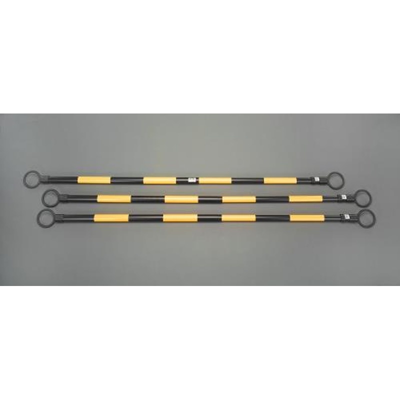エスコ EA983FV-21 1.3-2.0m伸縮ガードバー(黄/黒-3本) 1個（ご注文単位1個）【直送品】
