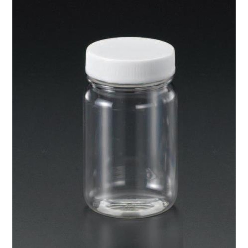 エスコ EA508A-2 φ57x120mm/0.25L広口ペット容器(中栓付) 1個（ご注文単位1個）【直送品】