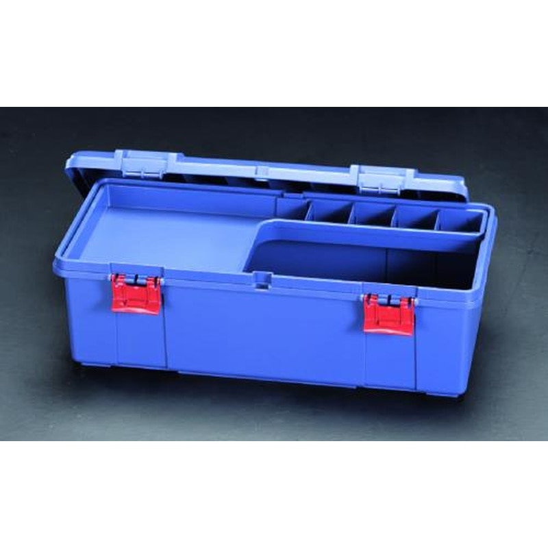 エスコ EA505K-690 697x330x250mm工具箱(中皿付/青) 1個（ご注文単位1個）【直送品】