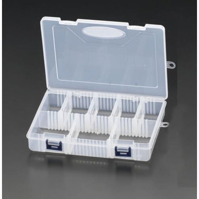 エスコ EA508KD-27 201x149x39mmパーツケース(クリアー) 1個(ご注文単位1個)【直送品】