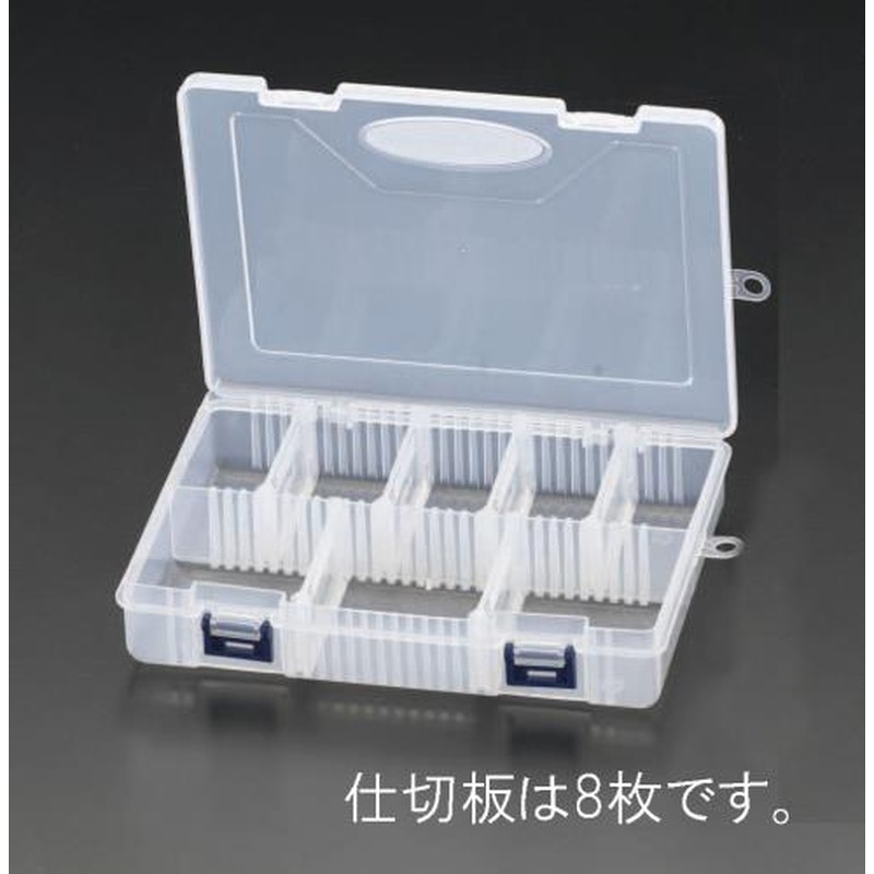 エスコ EA508KD-28 300x206x39mmパーツケース(クリアー) 1個(ご注文単位1個)【直送品】