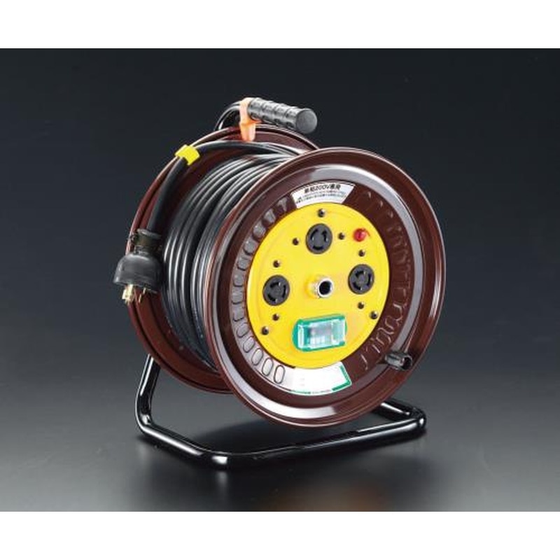 エスコ EA815DX-3 AC200V/22A/30mコードリール(単相・漏電遮断器付 1個（ご注文単位1個）【直送品】