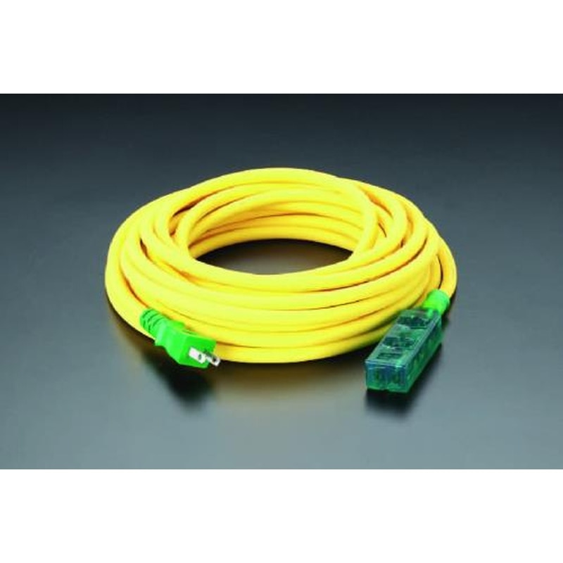 エスコ EA815G-5 AC125V/15A/10m延長コード(極太) 1個（ご注文単位1個）【直送品】