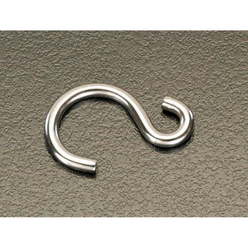 エスコ EA638EG-8 74x5.0mmSフック(ステンレス製/5個) 1個(ご注文単位1個)【直送品】