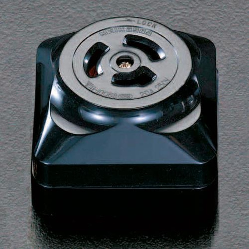 エスコ EA940CL-16 250V/20A角型コンセント(3P) 1個(ご注文単位1個)【直送品】