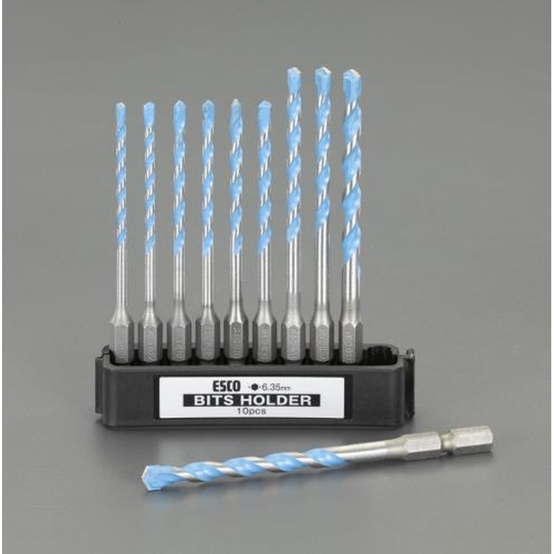 エスコ EA811AN-110 10本組マルチドリル(六角軸) 1個（ご注文単位1個）【直送品】